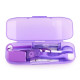 Orthodontic set for care of braces in a case, purple